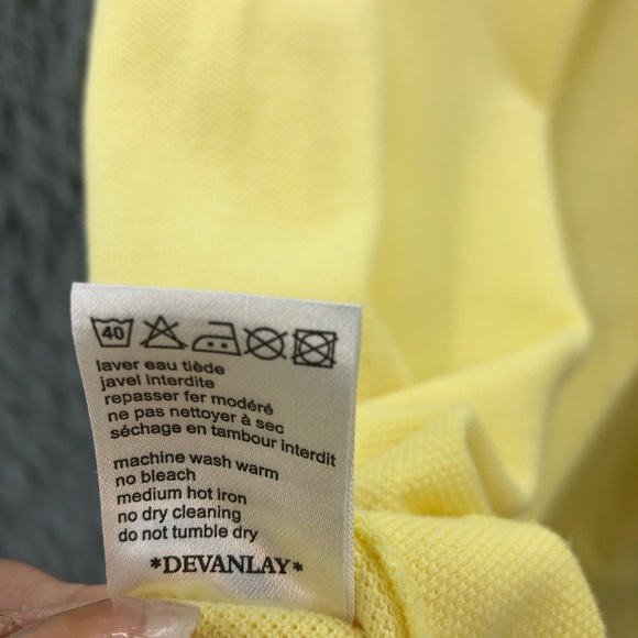 Lacoste Polo Shirt Mens Size XL USA Yellow Vintage Alligator Logo - Picture 7 of 8